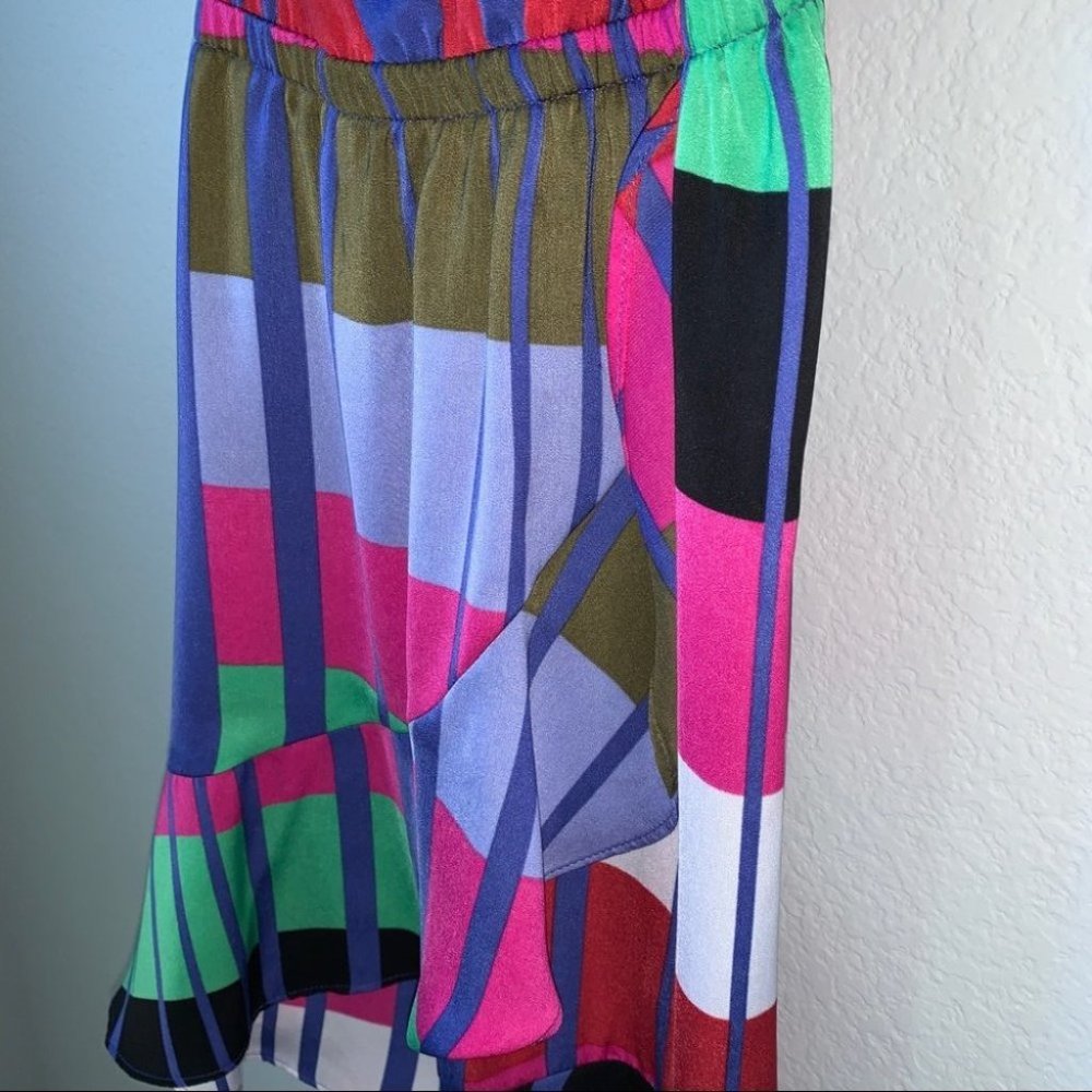 Striped Ruffle Wrap Cami Dress - Picture 8 of 11